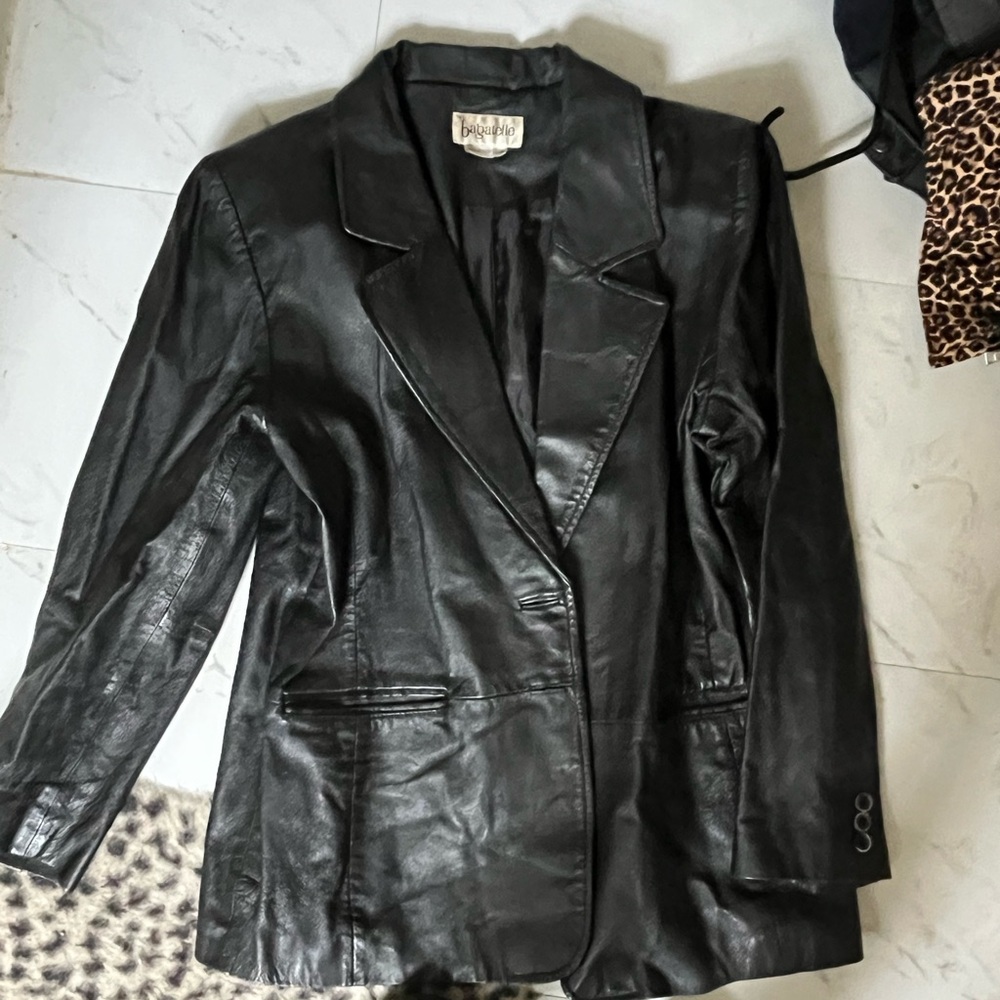 Leather blazer